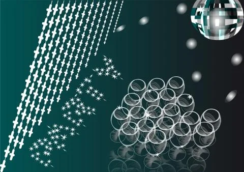 Glasses for a party Stock Illustration