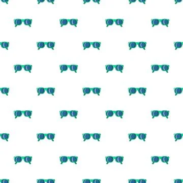 Glasses pattern, cartoon style Stock Illustration