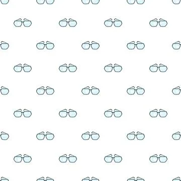 Glasses pattern creating seamless optic eyewear background Stock Illustration