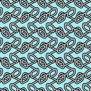 Glasses pattern seamless. spectacles background. Baby fabric texture Stock Illustration