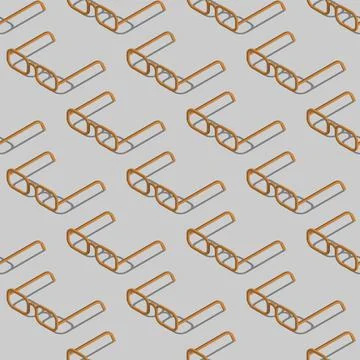 Glasses pattern seamless. spectacles background. Baby fabric texture Stock Illustration