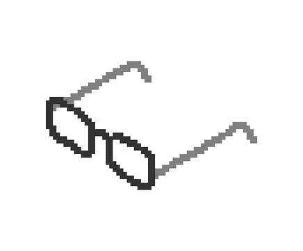 Glasses pixel art. 8 bit spectacles pixelated Vector illustration 스톡 일러스트