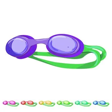 Glasses pool goggles cartoon vector graphic Stock Illustration
