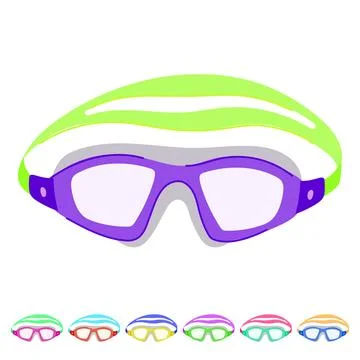Glasses pool goggles vector cartoon graphic Stock Illustration