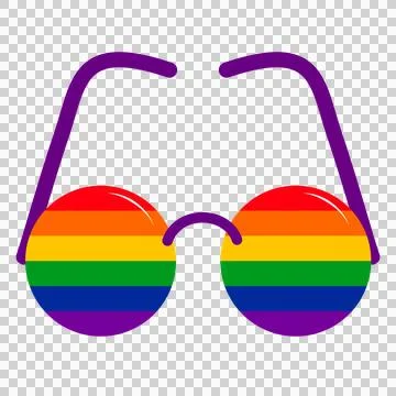 Glasses rainbow Stock Illustration