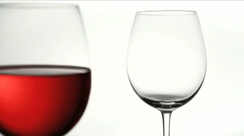 Glasses of red wine Stock Footage 8687706