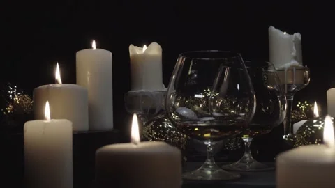 Glasses with red wine Stock Footage 144566949