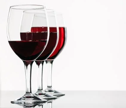 Glasses of red wine Stock Photos