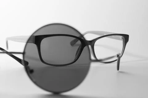 Glasses. Rimmed eyeglasses closeup background Stock Photos