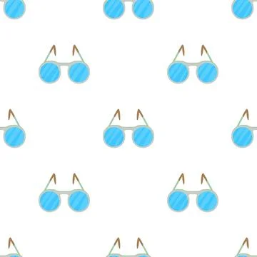 Glasses with round lenses pattern seamless vector Stock Illustration