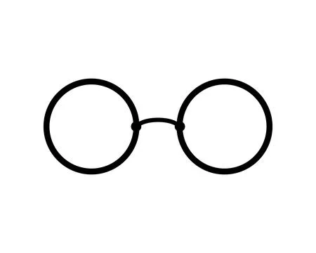 Glasses with round lenses on white background. Vector illustration.  Stock Illustration