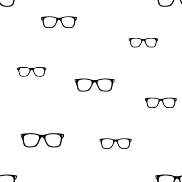Glasses seamless pattern. Stock Illustration