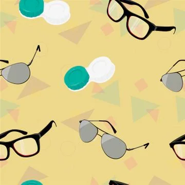 Glasses Seamless Pattern Illustrazione stock