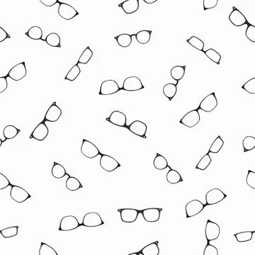 Glasses Seamless Pattern Stock Illustration