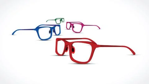 A glasses set on white background Stock-Illustration