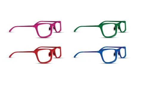 A glasses set on white background Stock Illustration