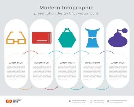 Glasses shape infographics design Illustrazione stock