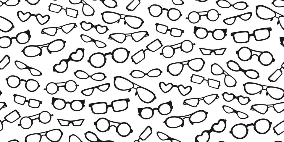 Glasses shape stylish seamless pattern vector Stock Illustration