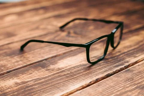 Glasses for sight and vision correction and protection from computer on the w Stock Photos