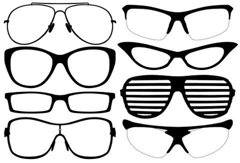 Glasses silhouette Stock-Illustration