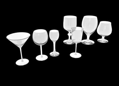 Glasses silhouettes Stock Illustration