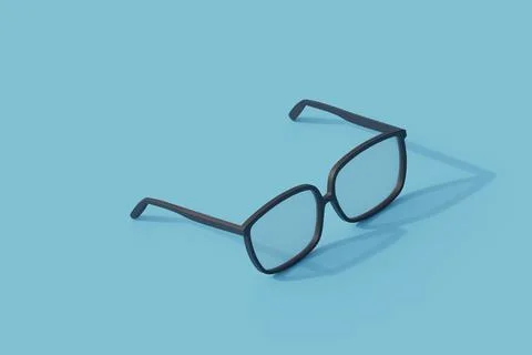 Glasses single isolated object. 3d render illustration Stock Illustration