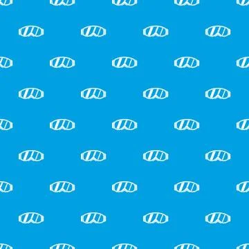 Glasses for snowboarding pattern seamless blue Stock Illustration