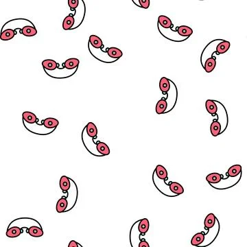 Glasses solarium accessory vector seamless pattern Stockillustratie