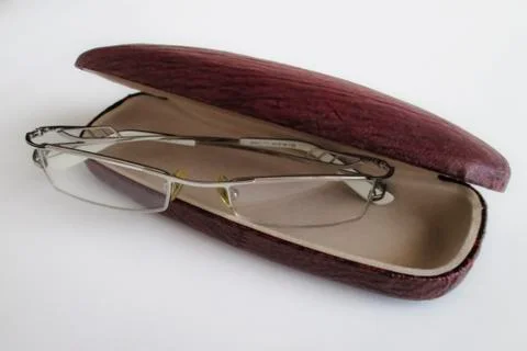 Glasses in a spectacle case Stock Photos