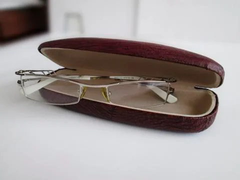 Glasses in a spectacle case Stock Photos