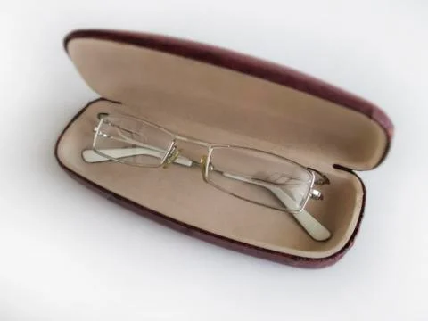 Glasses in a spectacle case Stock Photos