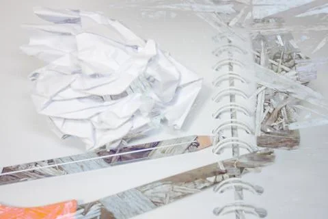 Glasses Stationery Wood background Stock Photos