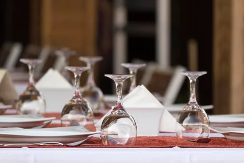 Glasses on the table Stock Photos