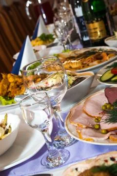 Glasses on the table Stock Photos