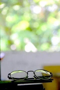 Glasses on the table Foto stock
