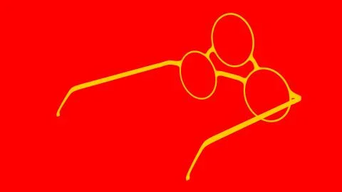 Glasses with third eye. Stock Illustration