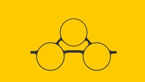 Glasses with third eye. Stock Illustration