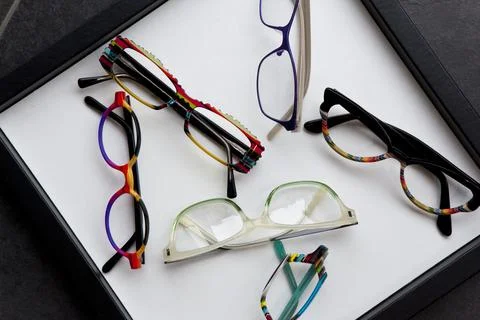 Glasses on a tray Stock Photos