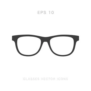 Glasses vector icon isolated on white background. Vector illustration. Stock Illustration
