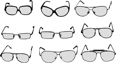 Glasses vector Illustrazione stock