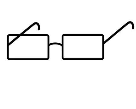 Glasses - vector linear element for a logo or sign. Glasses pictogram Stock Illustration