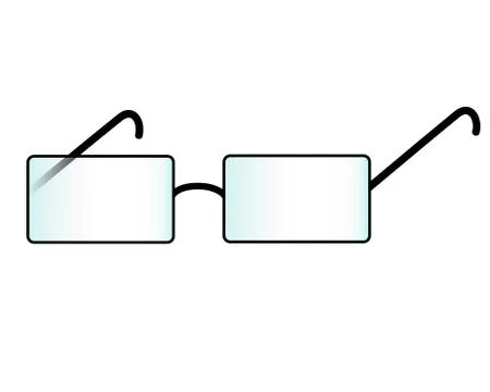 Glasses - vector multicolored element. Glasses pictogram or sign Stock Illustration