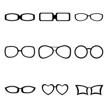 Glasses vector set Stock Illustration