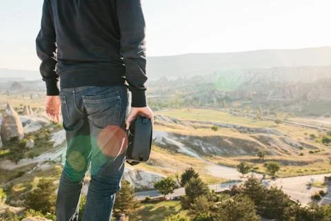 Glasses of virtual reality. Future technology concept. Modern imaging technology Foto stock