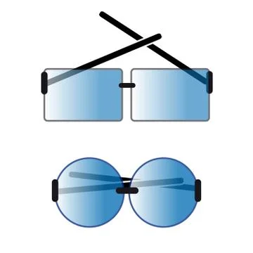 Glasses on white background Stock Illustration