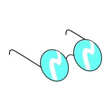 Glasses on white Stock Illustration