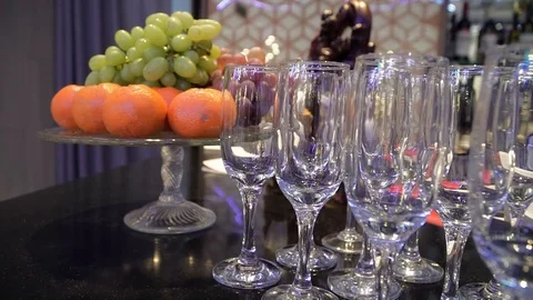 Glasses for wine Video stock 101716446