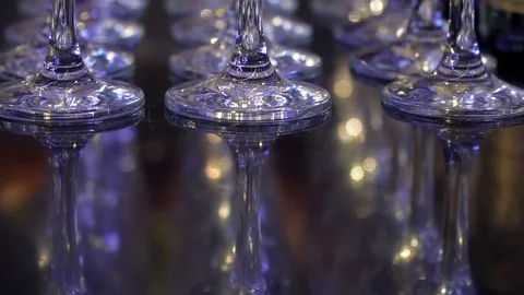 Glasses for wine Video stock 101716594