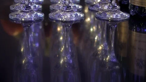 Glasses for wine Stock Footage 101716675