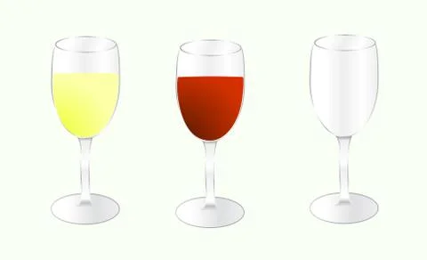 Glasses for wine Stock Illustration